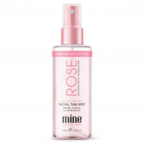 MineTan, Illuminating Facial Tan Mist Rose (Rozświetlająca mgiełka samoopalająca do twarzy z wodą różaną)