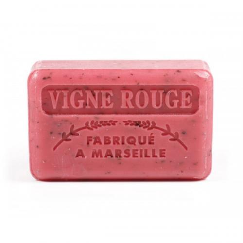Fabrique a Marseille, Vigne Rouge Savon de Marseille (Mydło marsylskie z masłem Shea ze zmielonymi pestkami winogron do peelingu `Czerwona winorośl`)