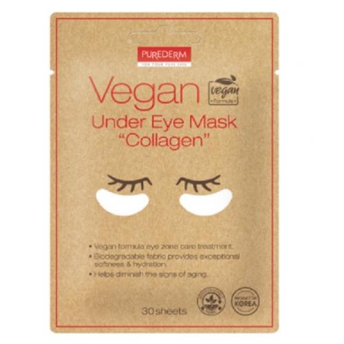 Purederm, Vegan Under Eye Pads Collagen (Płatki kolagenowe pod oczy)