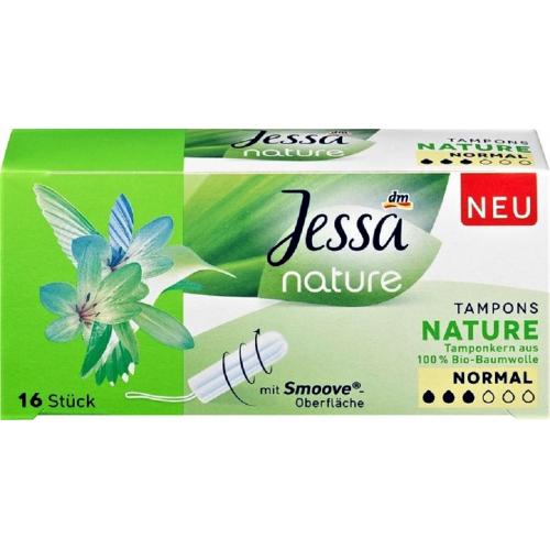 Jessa, Nature, Tampons Normal (Tampony higieniczne ze 100% certyfikowanej bawełny)