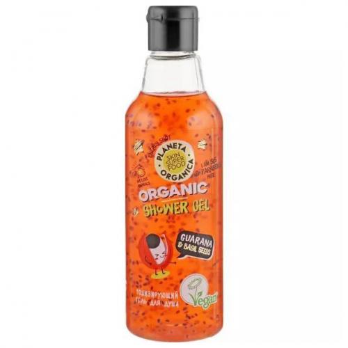 Planeta Organica, Skin Superfood, Natural Shower Gel Toning Organic Guarana & Basil Seeds (Żel pod prysznic)