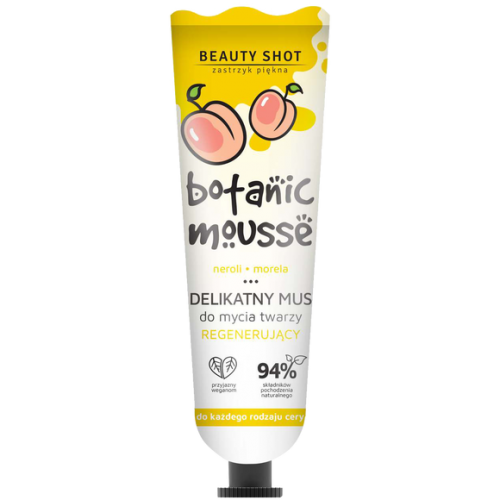 Beauty Shot, Botanic Mousse, Delikatny mus do mycia twarzy regenerujący `Neroli, morela`