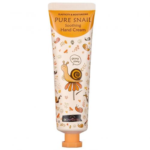 Skinpastel, Elasticity & Moisturizing Pure Snail Soothing Hand Cream (Kojący krem do rąk)