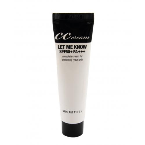 Secret Key, CC Cream Let Me Know SPF 50 (Nawilżający krem CC do twarzy z SPF 50)