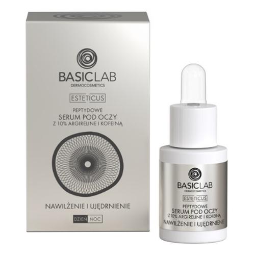 BasicLab Dermocosmetics, Esteticus, Serum peptydowe pod oczy z argireliną 10%  i kofeiną `Nawilżenie i ujędrnienie`