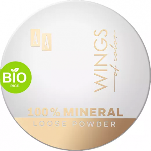 AA Wings of Color, 100% Mineral Bio Rice Loose Powder (Puder sypki ryżowy bio)