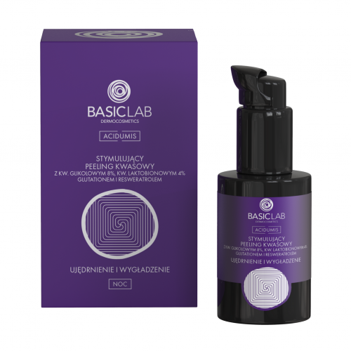 BasicLab Dermocosmetics, Stymulujący peeling kwasowy `Ujędrnienie i wygładzenie`