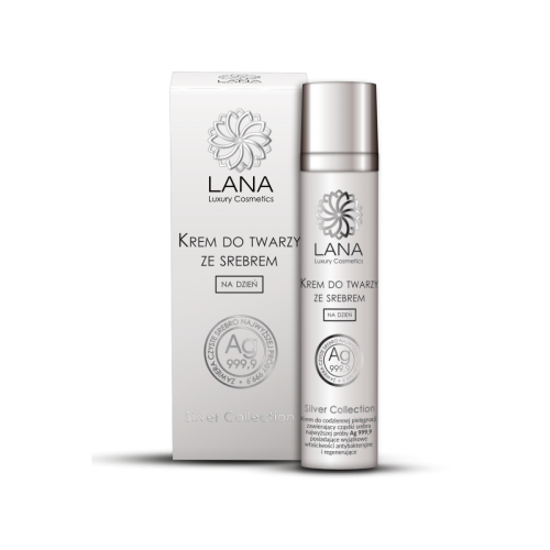 Lana Luxury Cosmetics, Silver Collection, Regenerujący krem wygładzający na dzień ze srebrem