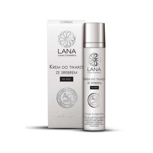 Lana Luxury Cosmetics, Silver Collection, Regenerujący krem na noc ze srebrem