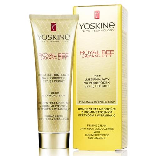 Yoskine, Royal Bee Japan-Lift, Firming Cream Chin, Neck & Decolletage (Krem ujędrniający na podbródek szyję i dekolt)