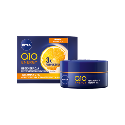 Nivea, Q10 Energy Regeneracja, Przeciwzmarszczkowy krem na noc