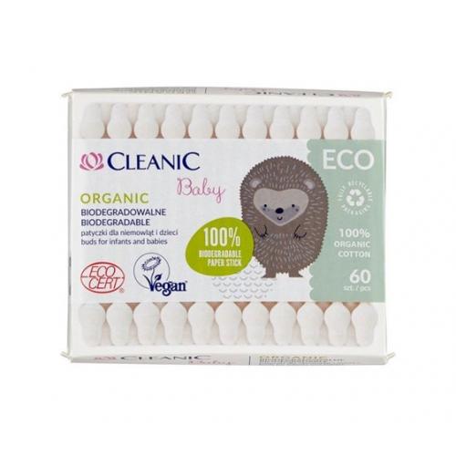 Cleanic, Baby ECO Organic, Patyczki higieniczne dla niemowląt i dzieci