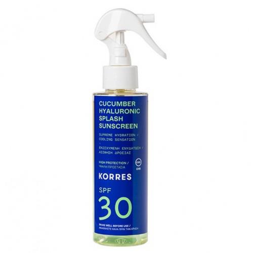 Korres, Cucumber Hyaluronic Splash Sunscreen SPF 30 (Spray do opalania)
