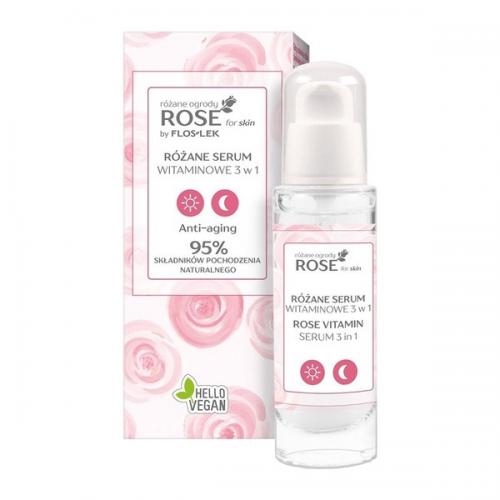 Floslek, Rose For Skin by Floslek, Różane serum witaminowe 3 w 1