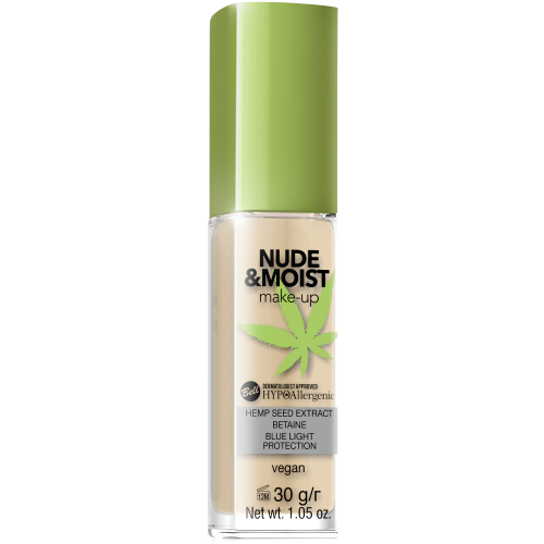Bell, HYPOAllergenic, Nude & Moist Make-up (Podkład nawilżający z ekstraktem z konopi)