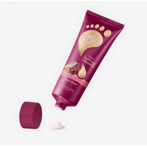 Oriflame, Feet Up, Soothing Sweet Cherry & Almond Oil Foot Cream (Kojący krem do stóp z czereśnią i olejkiem migdałowym)