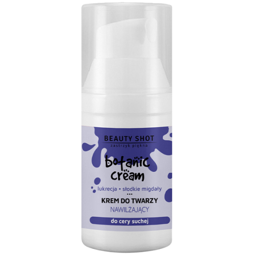 Beauty Shot, Botanic Cream, Krem do twarzy nawilżający `Lukrecja, słodkie migdały`