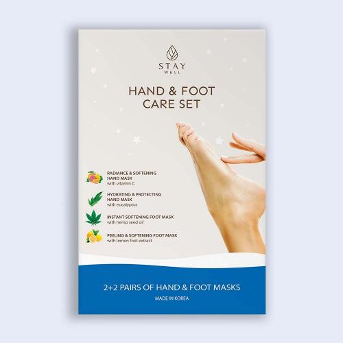Stay Well, Hand & Foot Care Set (Zestaw maseczek do stóp i do dłoni)