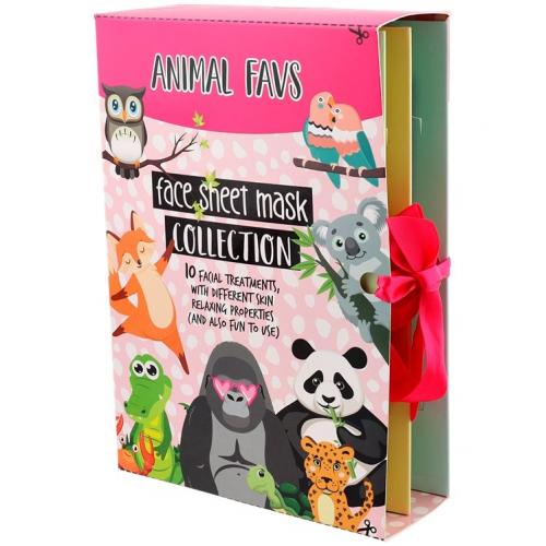 Action, Animal Favs Face Sheet Mask Collection (Zestaw maseczek w płachcie do twarzy)