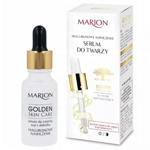 Marion, Golden Skin Care, Serum do twarzy, szyi i dekoltu ` Hialuronowe nawilżenie`