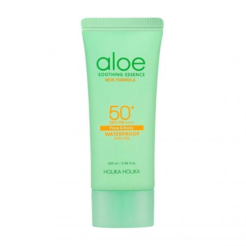 Holika Holika, Aloe Soothing Essence New Formula SPF 50+/PA ++++ Waterproof Sun Cream (Wodoodporny krem przeciwsłoneczny do twarzy SPF50 PA++++ (nowa wersja))