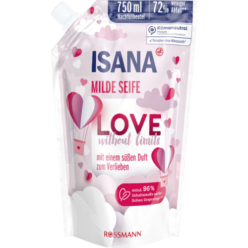 Isana, Love without Limits Milde Seife (Delikatne mydło o słodkim zapachu do zakochania)