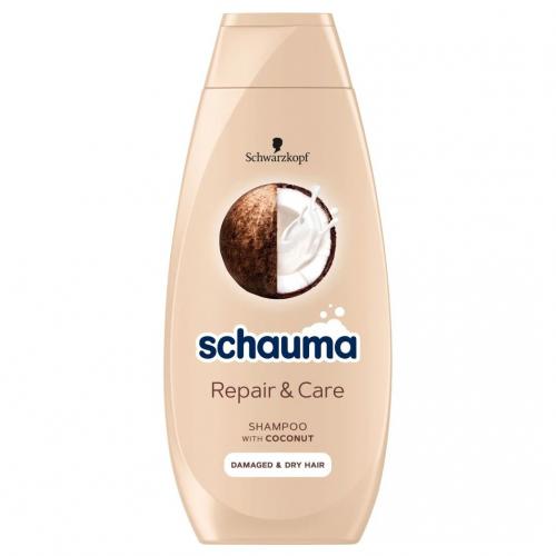 Schwarzkopf Schauma, Odbudowa i Pielęgnacja, Szampon do włosów zmęczonych i  zniszczonych `Masło shea i ekstrakt kokosa`