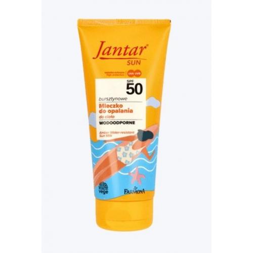 Jantar, Sun, Amber Water-Resistant Sun Milk SPF 50 (Bursztynowe wodoodporne mleczko do opalania ciała SPF50)