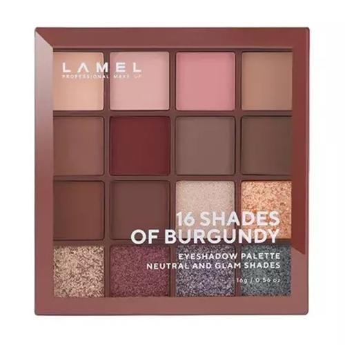 Lamel Professional, 16 Shades of Burgundy Eyeshadow Palette (Paleta cieni do powiek)