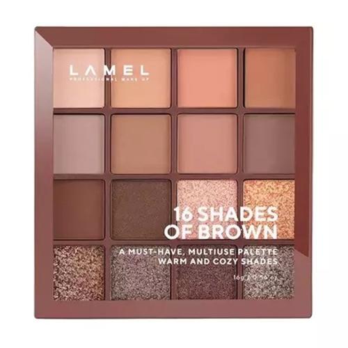 Lamel Professional, 16 Shades of Brown Eyeshadow Palette (Paleta cieni do powiek)