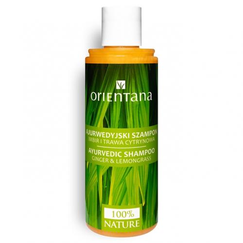 Orientana, Ajurwedyjski szampon do włosów` Imbir i trawa cytrynowa`