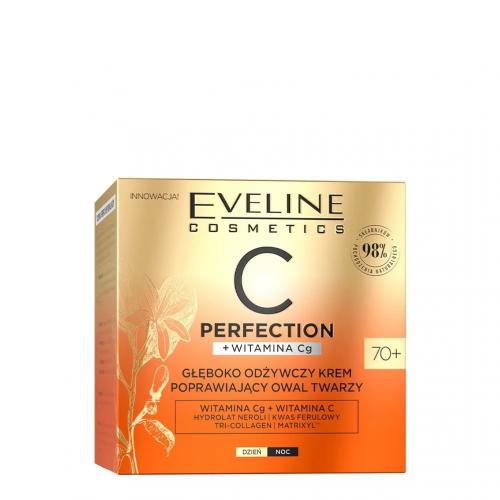 Eveline, C Perfection + Witamina Cg, Głęboko odżywczy krem poprawiający owal twarzy 70+