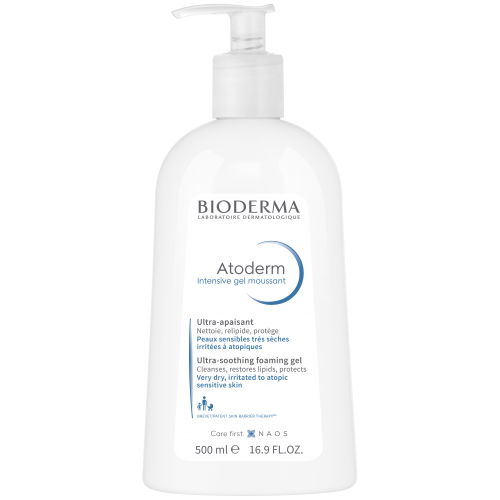 Bioderma, Atoderm, Intensive Gel Moussant (Żel oczyszczający i natłuszczający do skóry atopowej)