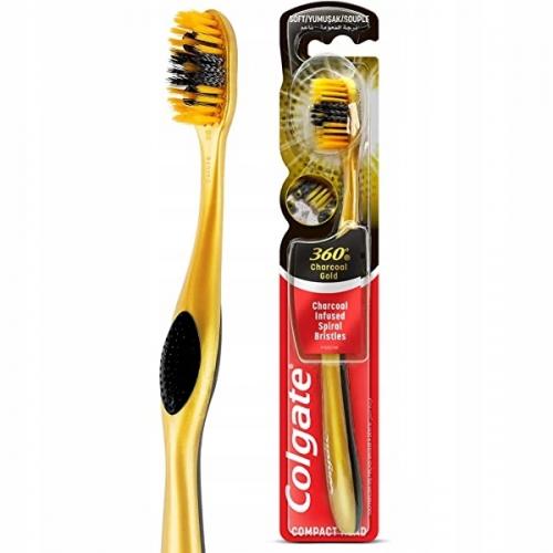 Colgate, Charcoal Gold Soft 360 Toothbrush (Węglowa szczoteczka do zębów)
