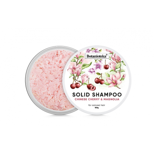 Botanioteka, Solid Shampoo Chinese Cherry & Magnolia For Dyed Hair (Szampon w kostce do włosów farbowanych `Magnolia & chińska wiśnia`)