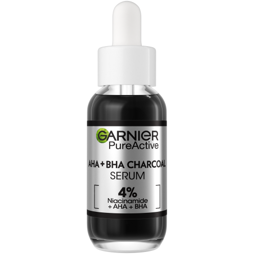 Garnier, Pure Active, Serum przeciw niedoskonałościom z kwasami AHA, BHA i węglem