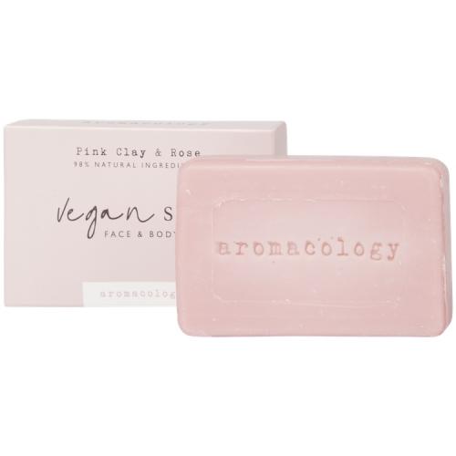 Action Aromacology Pink Clay And Rose Vegan Soap Wegańskie Mydło W