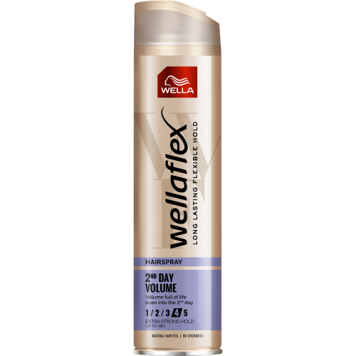 Wella, Wellaflex, 2nd Day Volume, Extra Strong Hairspray (Lakier bardzo mocno utrwalający)