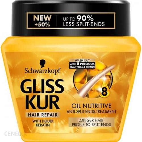 Schwarzkopf Gliss Kur, Oil Nutritive, Maseczka przeciwdziałająca rozdwajaniu się włosów (nowa wersja)