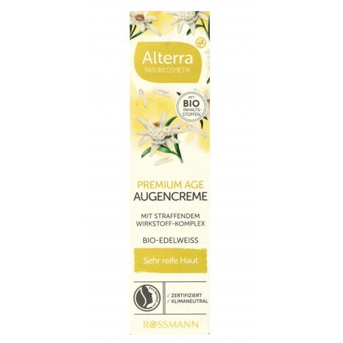 Alterra, Bio-Edelweiss, Augencreme, Premium Age (Krem pod oczy `Szarotka alpejska`)