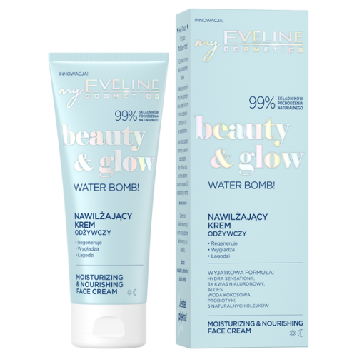 Eveline Cosmetics, Beauty & Glow, Nawilżający krem odżywczy `Water Bomb!`