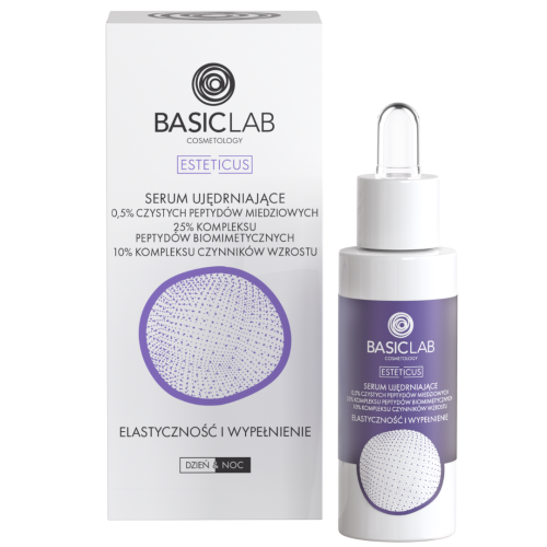 BasicLab Dermocosmetics, Esteticus,  Serum ujędrniające 0,5% czystych peptydów miedziowych  `Elastyczność i wypełnienie`