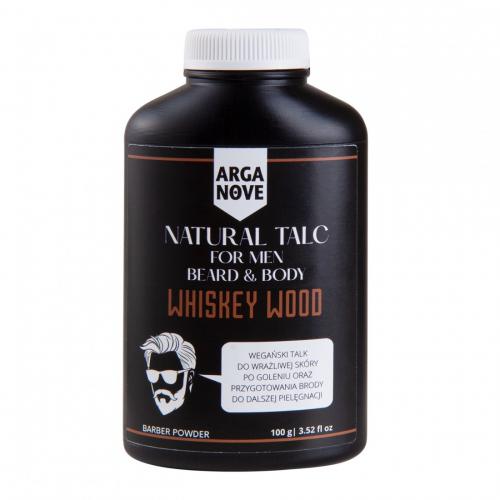 Arganove, Whiskey Wood Natural Talc For Men Bears & Body (Naturalny talk do ciała)