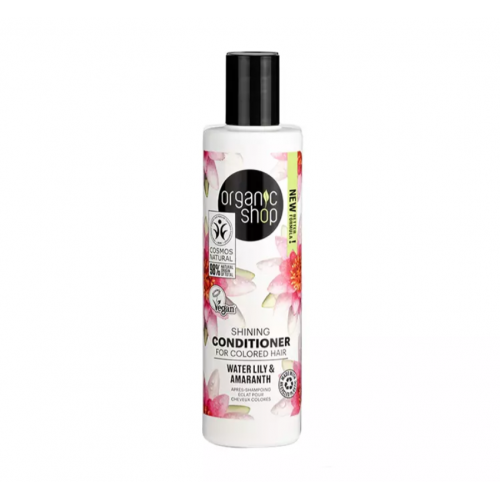 Organic Shop, Shining Water Lily & Amaranth Conditioner (Wegańska odżywka do włosów farbowanych z lilią wodną i amarantusem)