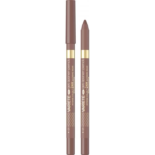 Eveline Cosmetics, Variete, Intense Color Color 24H Extreme Wear, Waterproof Gel Lipliner Pencil (Wodoodporna żelowa kredka do ust)