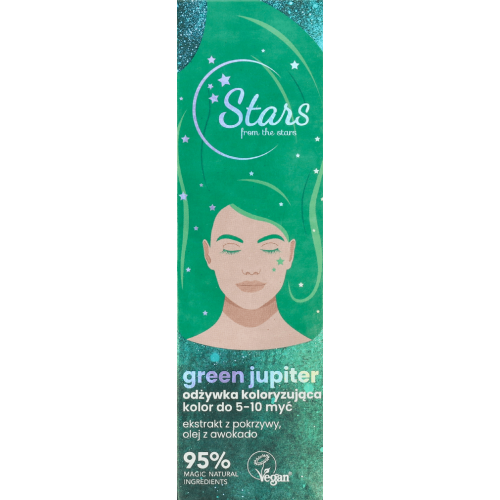 Stars from the stars, Odżywka do włosów koloryzująca `Green Jupiter`