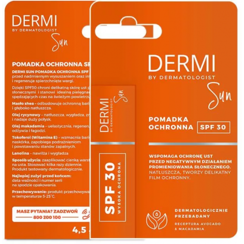 Dermi by Dermatologist, Dermi by Dermatologist, Sun, Pomadka ochronna SPF 30