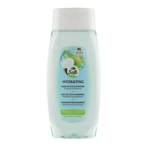 Carrefour, Soft, Moisturising Shampoo (Szampon nawilżający z wodą kokosową i ekstraktem z łodygi bambusa)