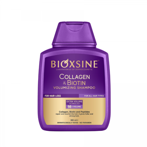 Bioxsine, Collagen & Biotin Volumizing Shampoo (Szampon dodający włosom objętości)