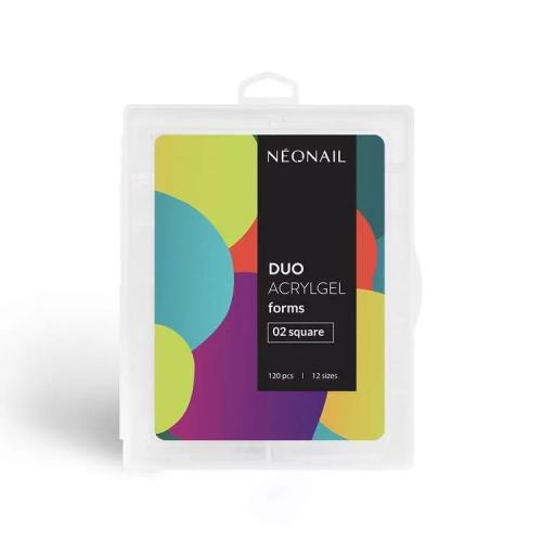 NeoNail, Duo Acrylgel Form 02 Square (Kwadratowe formy górne do przedłużania paznokci)